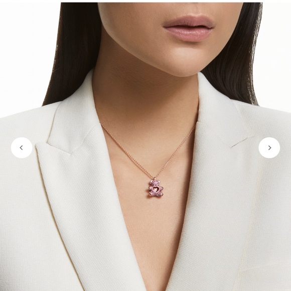 Swarovski Pink Teddy Bear Necklace - Picture 6 of 11